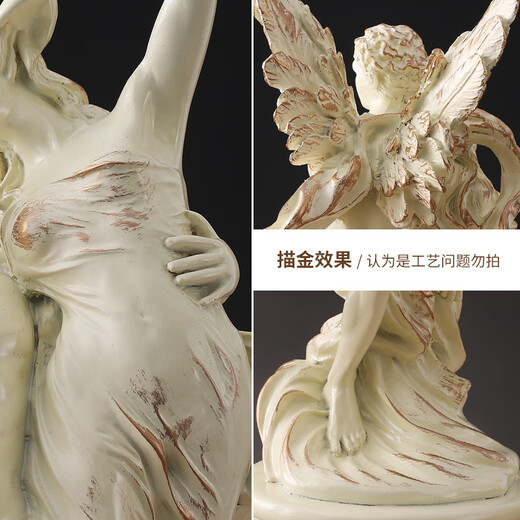 Wantang Greek mythology ornaments angel dancer characters creative ornaments wine cabinet study room American and European decorative sculpture crafts beige A type