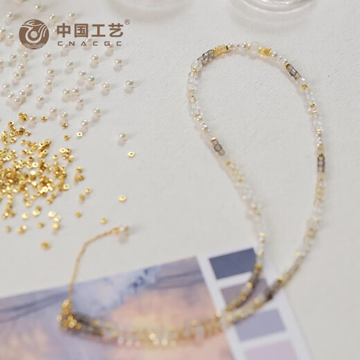 Chinese craftsmanship Dongqishuanghua Original Time Season Colorful Necklace Natural Gem Beads Explosive Necklace Dongqishuanghua