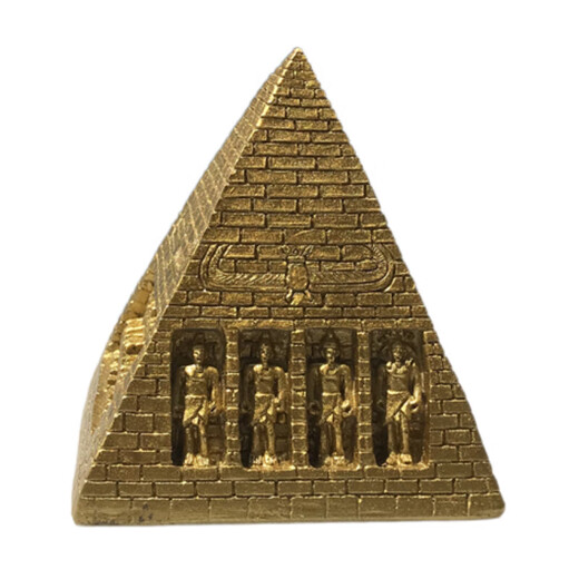 神至金字塔能量发生器 模型摆件新款埃及复古SN4873 符号金字塔-玫瑰金色-高7.5cm