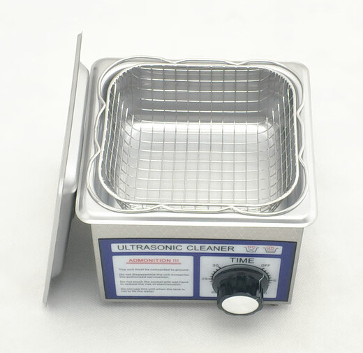 Double small 1.3L ultrasonic cleaning machine, glasses, watches, jewelry, razors, small hardware, industrial vibrator 60W/120W, cleaning machine + mesh basket-120W/1.3L