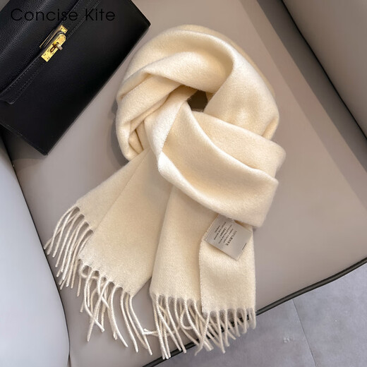 Écharpe de laine 100% en laine concise pour les femmes en automne et en hiver, écharpe chaude haut de gamme pour les cadeaux de Noël d'anniversaire pour petite amie et femme cassé - Boîte cadeau de marque haut de gamme pratique et haut de gamme
