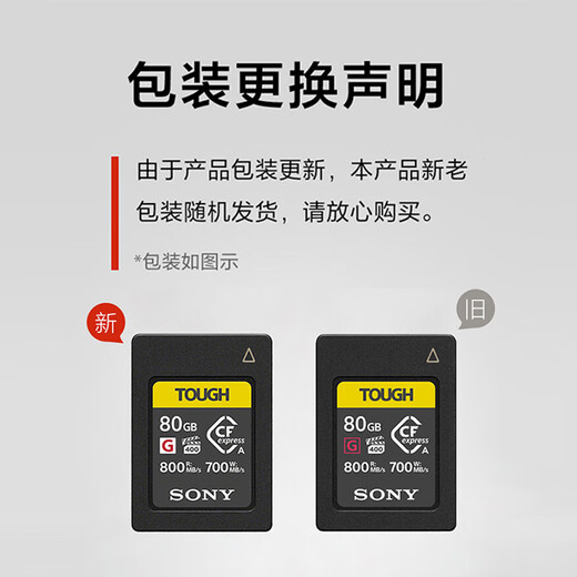 Sony (SONY) CF-A memory card is suitable for FX6/FX3/A7SM3/A7RM5/A7M4/FX30 CEA-G80 T - [ 80G ] Official standard