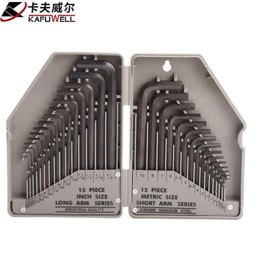 Kraftwells öffentlich-englisch flacher Kopf-Sechskant-Schraubenschlüssel 30-teiliger CRV-Schraubenschlüssel KH3049 10-teiliger Flachkopf Hexagon Set KH5009