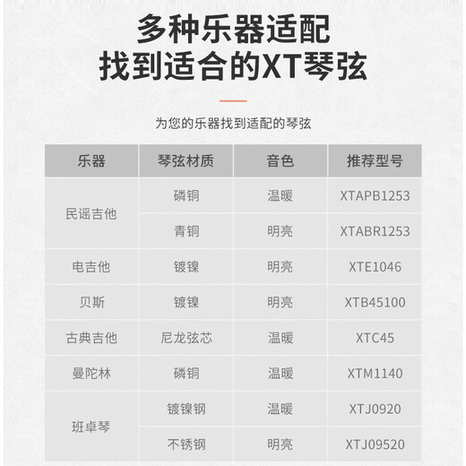 D Addario XTC46 classical guitar strings imported from the United States, nylon high carbon steel coated string set, high tension