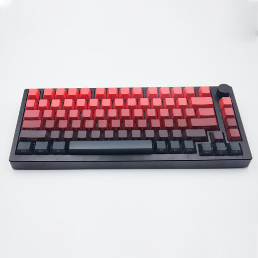 Xingpo capuchon de clavier gravé sur le côté gris poussière dégradé violet PBT sublimation 68/75/87/98/00 capuchon de clavier mécanique boîte gravée grise dégradé de poussière (non transparente)