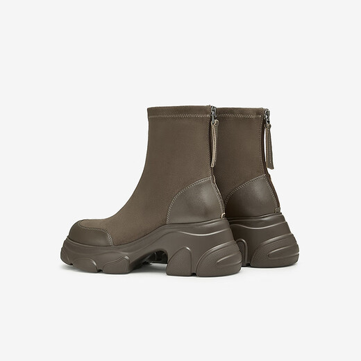 Tata Meow Claw Series Slim Sombry Sole Short Boots Botas para mujeres 2024 Invierno CEG01DZ4 Brown 37