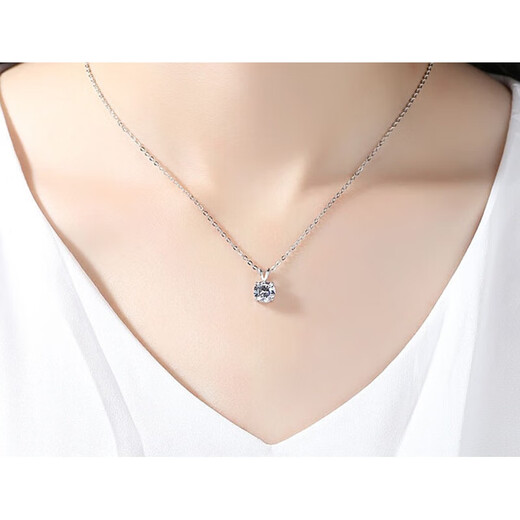 Fat Donglai same platinum pendant without chain imported technology moissanite diamond necklace women's PT950 single 50 points 1 gram 50 points platinum rabbit single pendant