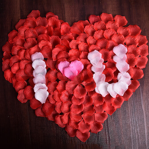 Siyu Simulated Rose Petals Wedding Bed Wedding Room Decoration Hand-Thrown Flowers Creative Valentine's Day for Men's Wedding Purple Petals 100 Pieces No Specifications