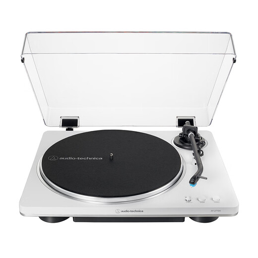 Audio-Technica AT-LP70X vinyl record player, fully automatic belt drive, dual speed record player, retro phonograph, record player, professional audio LP70XBT + Edifier A200T set