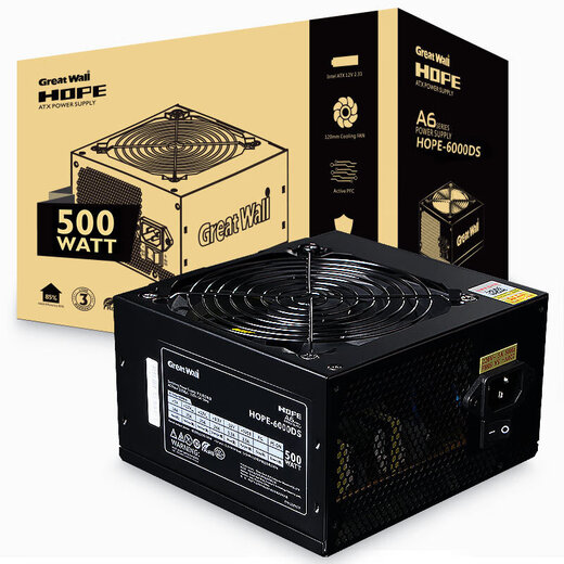 长城（Great Wall）HOPE系列电脑电源台式机主机游戏电源 HOPE6000DS 额定500W
