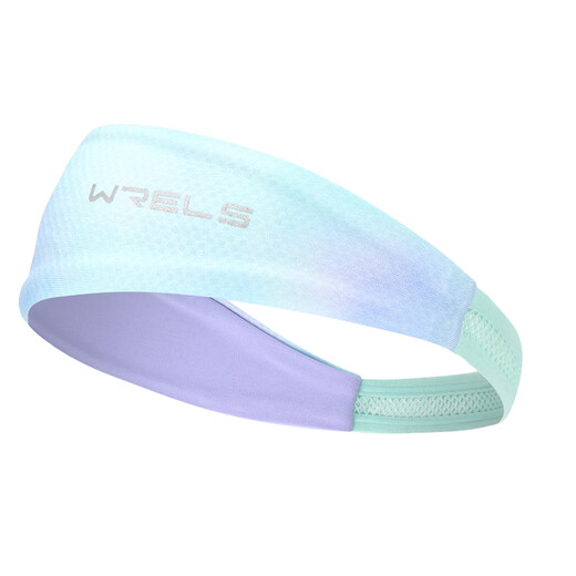 Wrels Sport schweißabsorbierende Kinderhaarband-Tennis laufen Basketball-Männer-Hair Turban Yoga Frauen Stirnschutz Anti-Pirant-Gürtel Blau und lila Nebel-Anti-Slip-Stil [empfohlen für 4-16 Jahre]