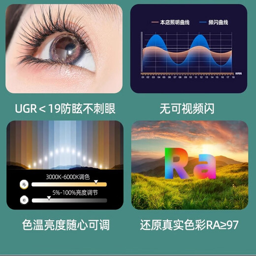 JPHZNB1.2米客厅灯长方形大尺寸超大120*80特大号大厅灯超大尺寸LED吸顶 1W 网红款全光谱护眼-RA9712
