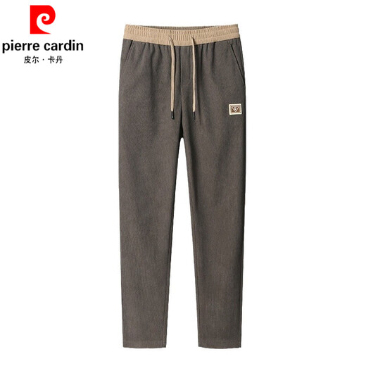 皮尔卡丹（pierre cardin）秋冬男士长裤休闲裤子男韩版时尚潮流男士卫裤潮流修身男士休闲裤 H6625/咖啡色 XL 175 推荐130-150斤