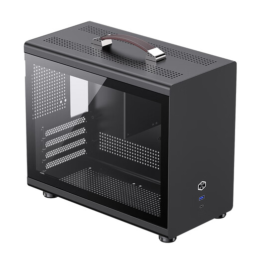 游戏帝国（GAMEMAX）Spark火种Mini手提电脑机箱/ITX塔式散热黑色Typc-C（0.8mm/侧透/便携小钢炮/ATX电源）