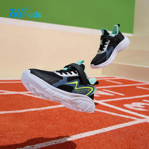 361 children's shoes children's running shoes 25 autumn boys and girls 3-14 years old cushioning campus sports shoes black 36