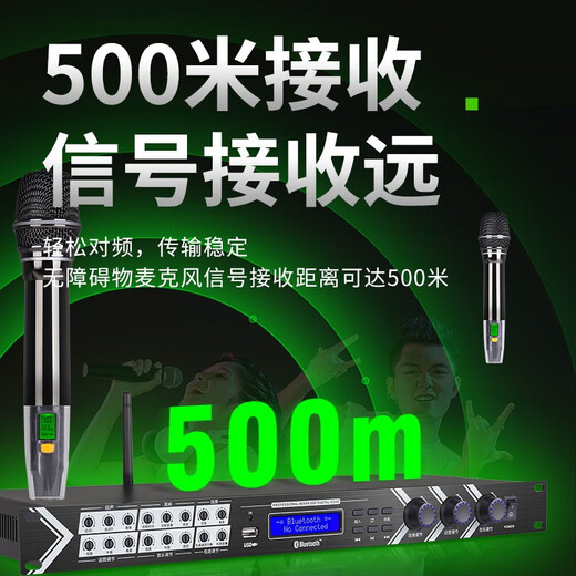 NXGNXG professional effector KTV pre-amp reverberation microphone anti-howling stage home singing to eliminate accompaniment G3 effector built-in rechargeable wireless microphone with XLR male and bus line