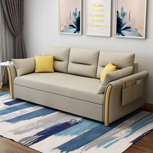 Sofa pliant de salon célèbre urbain lit de trois personnes à double usage de chambres à double usage