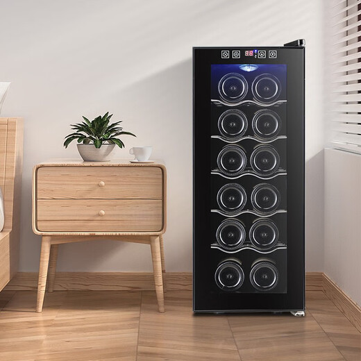Bacchus red wine cabinet constant temperature wine cabinet home mini small electronic wine cabinet wine foreign wine cabinet embedded storage wine cabinet refrigerated tea cigar cabinet constant humidity living room kitchen light luxury 35L stainless steel shelf style 12 pieces