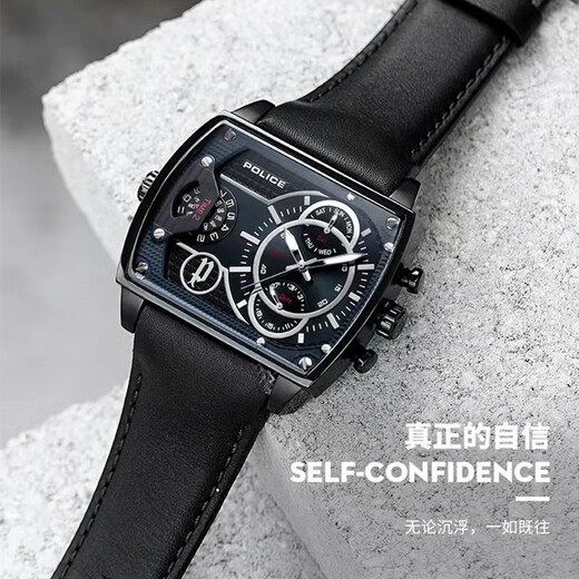 
police Italian police watch two-place time square diva racing car avi8 chronograph men's quartz watch PL14698 black cool PL14698 JSB13A dual time zone