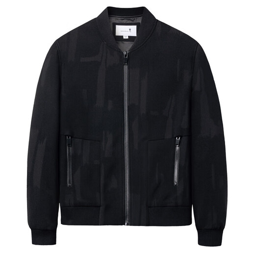 Dancing with the wolf DANCING WOLVES Autumn and Winter Jacket Men's Slim Dark Pattern Men's Jacket Jacket 001 Black 175/92A