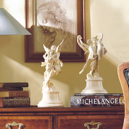 Wantang Greek mythology ornaments angel dancer characters creative ornaments wine cabinet study room American and European decorative sculpture crafts beige A type