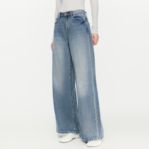 Jiangnan Buyi (Jnby) [Même style dans le centre commercial] 24 AUTOMNE NOUVEAU PRODUIT DENIM PANTAL LOBLE LEG-LEG 5O9E12530 093 / GREEN GREY M