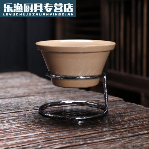 Mansihe non-porous tea leakage ceramic mineral tea filter creative Kung Fu tea set tea ceremony accessories tea filter mineral non-porous filter + metal chassis