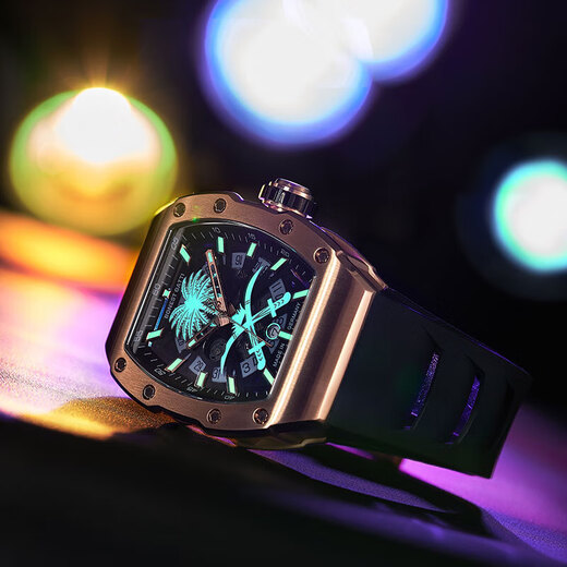 Bugatti (bonest gatti) montre un cadeau d'anniversaire pour le petit ami allemand entièrement automatique creux mécanique montre imperméable du canon luminescent