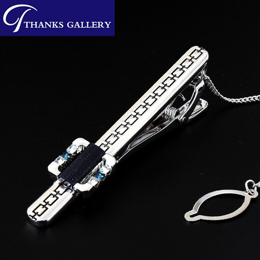 THANKSGALLERY Black Warrior co-branded natural starry sky stone cufflinks men's French shirt business light luxury cuffs and sleeve nails custom engraving Black Warrior tie clip