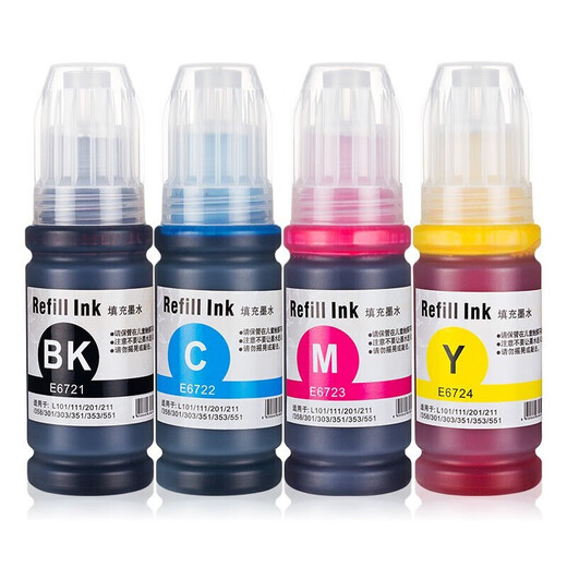 Golddichtung 672 Tinte für Epson L380 L310 L360 L130 351 313 383 Tinte L360 T672 Vier Farbtinte