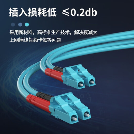 诺可信（Nokoxin）电信级光纤跳线 OM3万兆多模双芯LC-LC 电信级机房工程专用跳纤尾纤 LC-LC万兆多模双芯（OM3） 1米