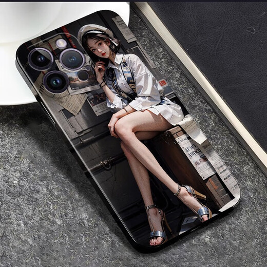 Feix Apple 14Promax Mobile Handy Back Film iPhone14plus/14Pro Farbfilm Lackiertes Handy Aufkleber Jinx Sexy Ledermuster Buntes Schutzfilm Heckfilm/Film PM687 Joy Jinx Zwei-teiliger Paket Apple 14