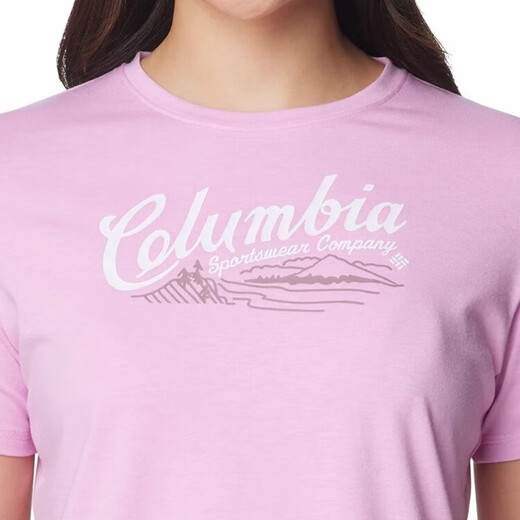Columbia Columbia 2025 Spring and Summer Nouveau produit extérieur à manches courtes pour femmes Sports de cou rond et t-shirt à manches décontractés AP3242 686 160/84A / M