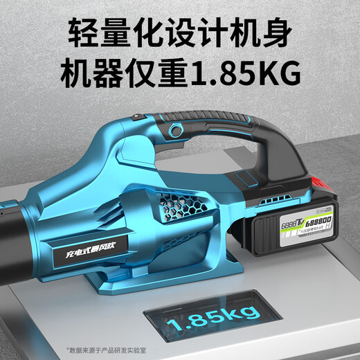 Delis wiederaufladbare Gebläse Lithiumbatterie Hochleistungshaartrockner für Industriekraft Ruheblasenblasen schneeblasser Fahrzeugstaubkollektor DS NEUER Sturmblau 9888TV Two Electric One Lad Peak Modell
