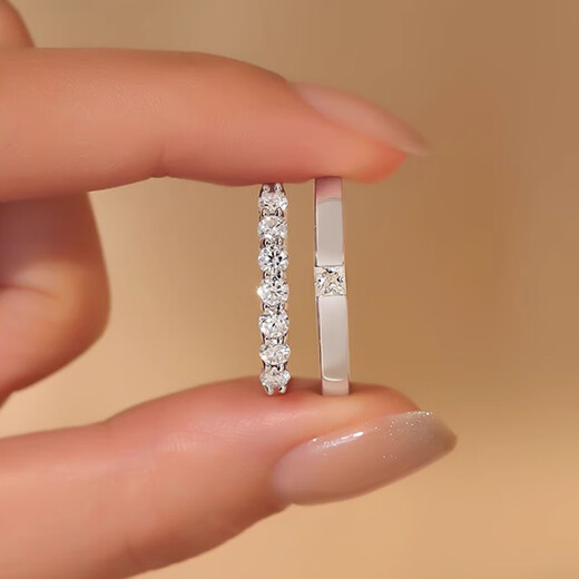 MZMZ platinum couple ring pt950 platinum engagement ring diamond ring Double Eleven birthday gift for girlfriend when/next day delivery - light luxury single purchase (note male/female ring)