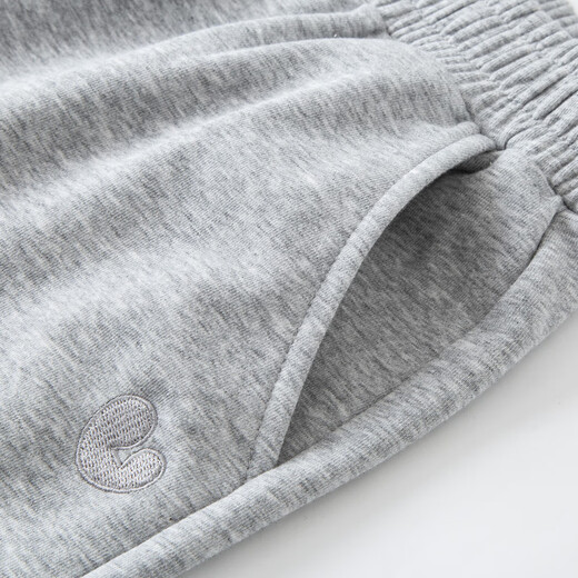 Mini Bala mini parent-child parent-child clothing for boys and girls loose basic sports pants light gray 00205 140