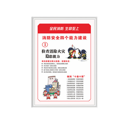 中环力安【消防逃生方法60*80cm】KT板包边消防组织告知警示标识MYN9226B
