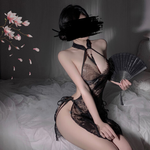 惹火猫（cupidcat）情趣内衣丝袜制服诱惑角色扮演免脱蕾丝透视性感大码睡衣R1345黑