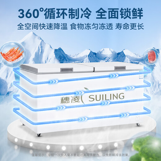 SUILER (suiling) Commercial Freezer grande capacité horizontale à température unique congélateur viande de mer viande de mer rapide Freileau d'énergie supérieure de porte supérieure congélateur BD-528K à propos du congélateur 686 Jin [Jin est égal à 0,5 kg] longueur de 1,645 mètres BD-528K 528L