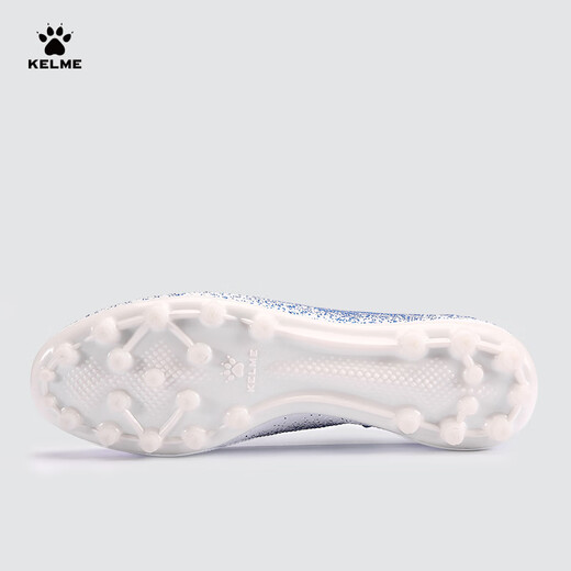 卡尔美（KELME）MG足球鞋男透气短钉球鞋学生比赛圆钉球鞋成人 彩蓝白 44 