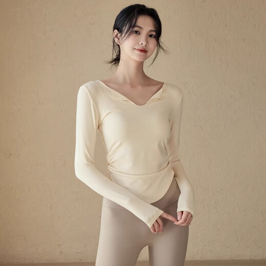 ACKDCS Yoga Wear Long Sleeve Women's Slim High Stretch Outer Sports Top Dance Pilates T-Shirt Running Fitness Top