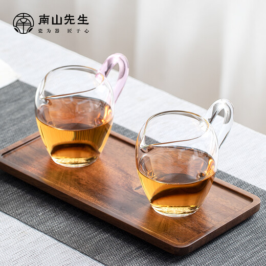 Mr. Nanshan Kung Fu tea set heat-resistant glass teacup tea sea tea ceremony accessories Qingyun Justice Cup Qingyun Justice Cup_Pink version