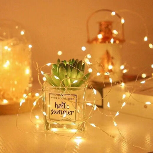 Night Light Copper Wire Lamp Portable Lamp Battery Small Lamp Computer Keyboard Table Lamp Bedside Lamp Camping Lamp 3 Pack Warm White Atmosphere-1.0 Meter