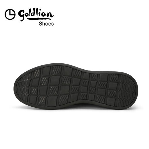Goldlion Men's Shoes Urban Casual Shoes Comfortable, Fashionable, Warm and Velvet Warm Cotton Shoes 50604048601A - Black - Size 42