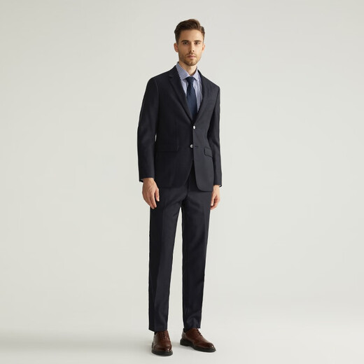 HECHTER Suit Shopping Mall Same Style Business Formal Men's 100% Wool Suit DX11601 Dark Sapphire Blue (Top) 52