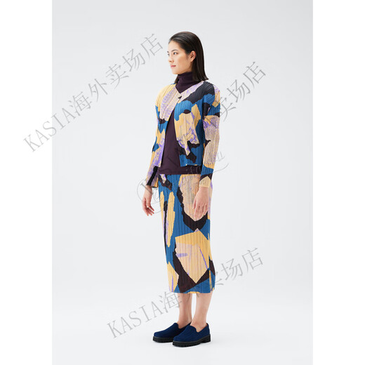 三宅一生（ISSEY MIYAKE）43JO683日本PLEATSPLEASE印花长袖衬衫 绿色62 图案位置随机 3*/5日 3码衣长51