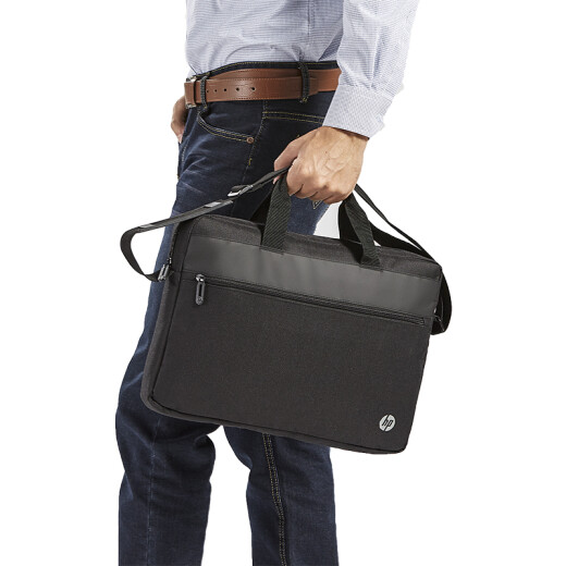 HP HP computer bag 15.6-inch laptop handbag water-repellent crossbody shoulder bag men's business briefcase 3XD23 black