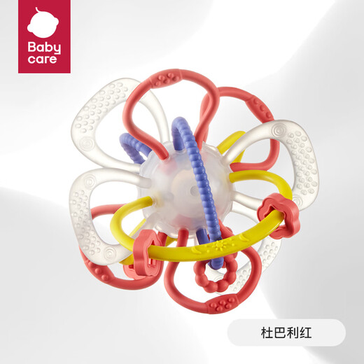 Other brands Manhattan hand ball baby teether molar stick baby chew toy anti-eating hand bite artifact liquid silicone dubarry red