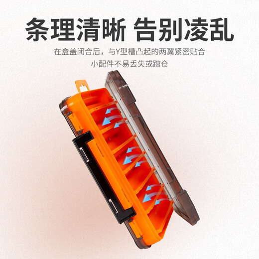 King Lure Box Multi-function Double-layer Pencil Minnow Lure Bait Box False Bait Box Bait Box Multi-layer Storage Box Fishing Gear Box Accessories Large/Blue