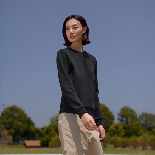 AIGLE艾高卫衣户外运动保暖经典圆领女士上衣 黑色 BH673 40 (170/92A)